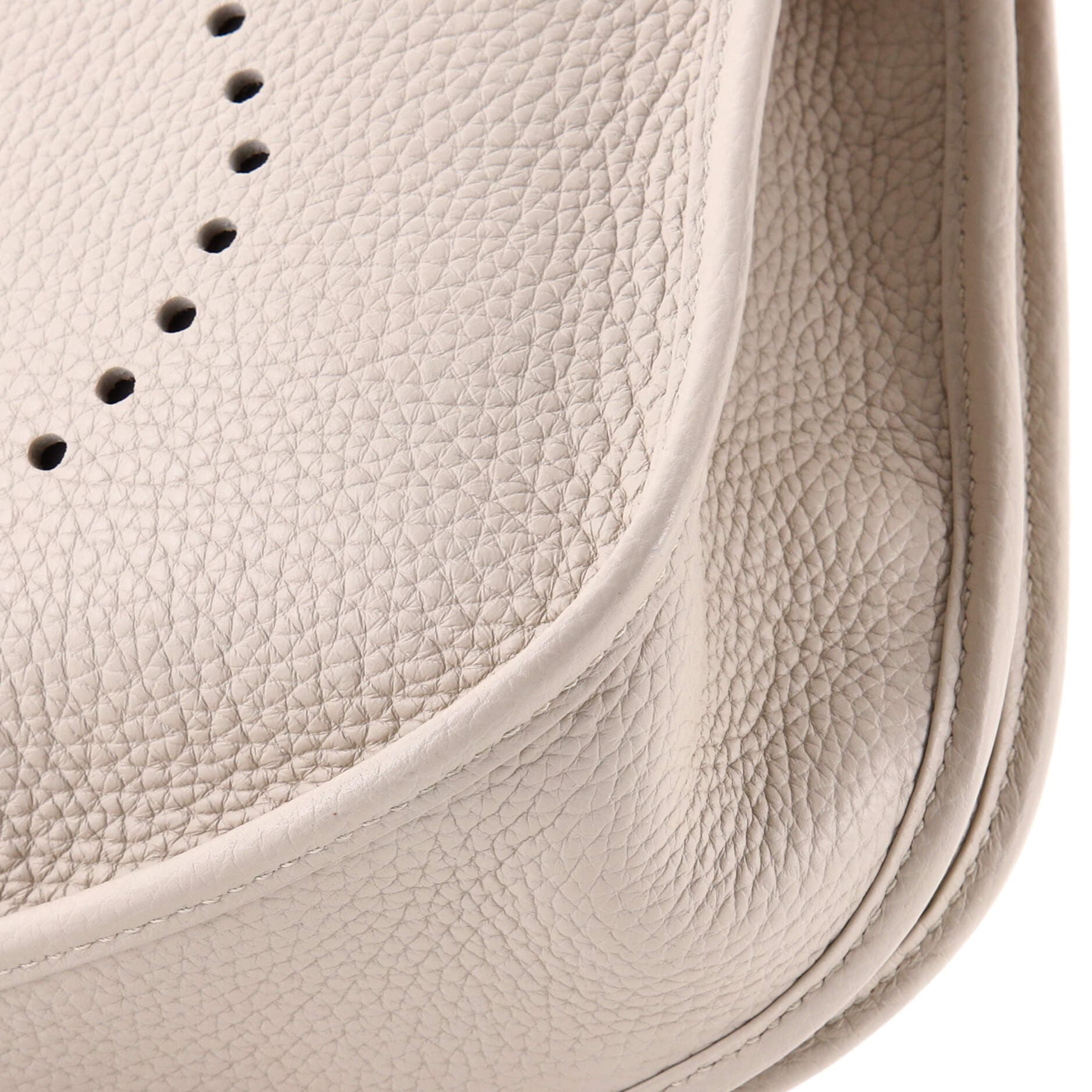 Pre-Owned Hermes Evelyne Bag Gen III Clemence PM, Alternate, color, Craie