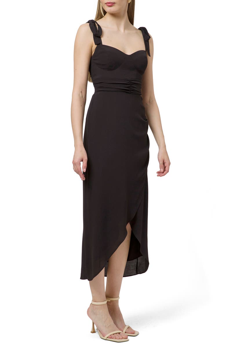 WAYF Malibu Faux Wrap Midi Dress, Alternate, color, 