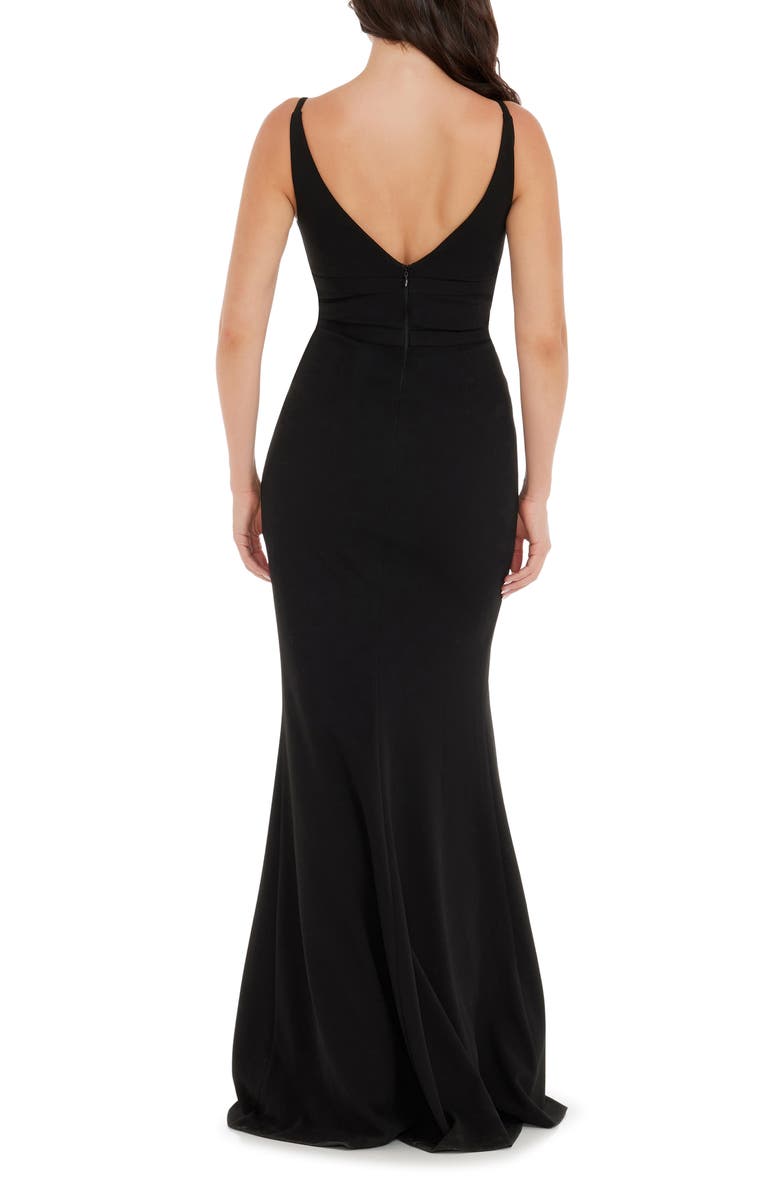 Dress the Population Viola Crystal Bow Mermaid Gown, Alternate, color, 