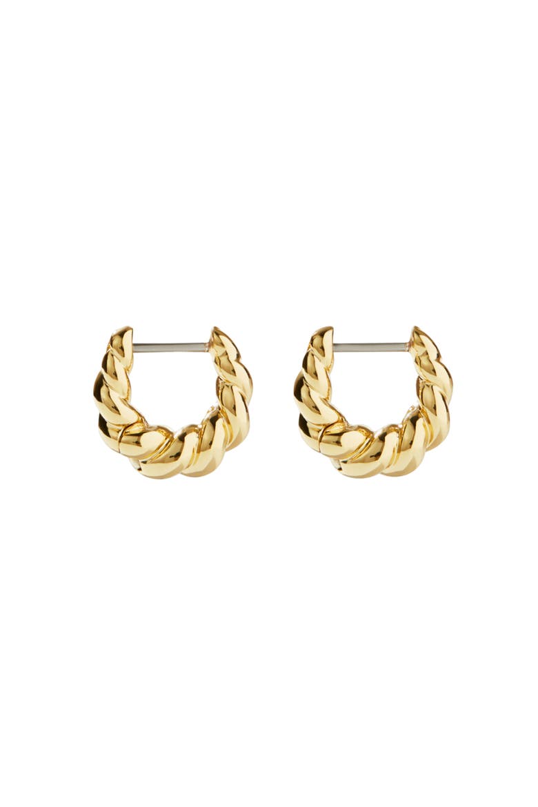 Twisted Hoop Earrings - Paris Mini, Main, color, Gold