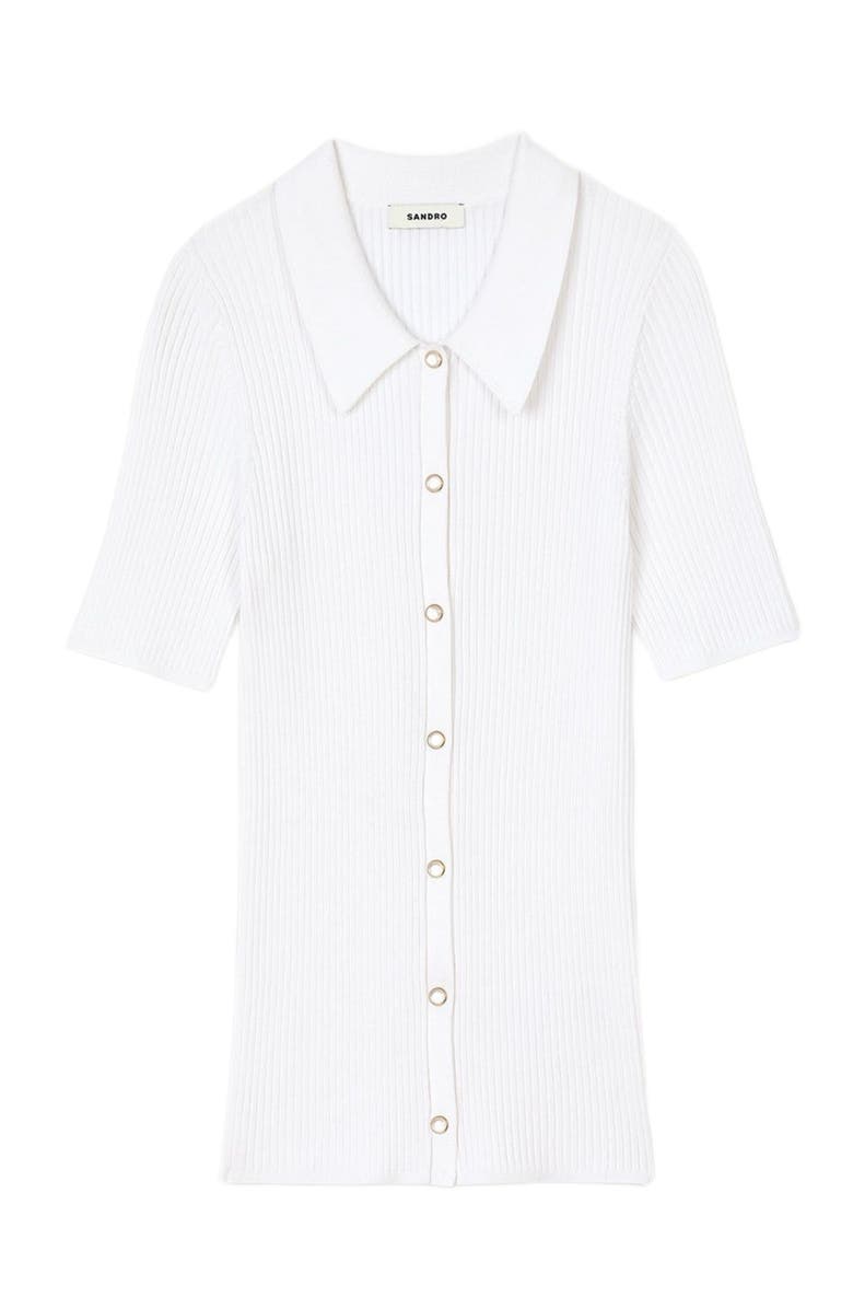 SANDRO Rib knit cardigan, Alternate, color,