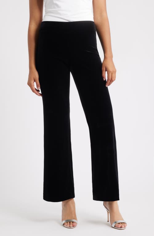Anne Klein Pull-on Wide Leg Pants In Black