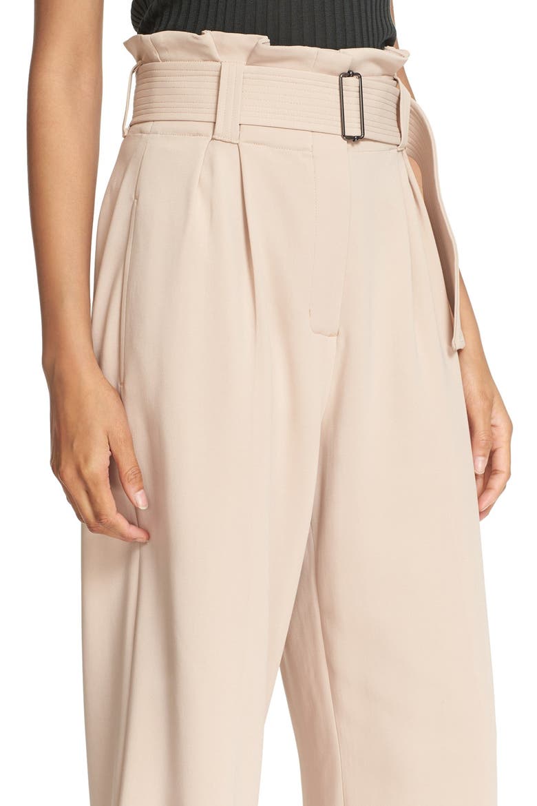 'Dillon' Belted High Waist Gaucho Pants, Alternate, color, WHISPER