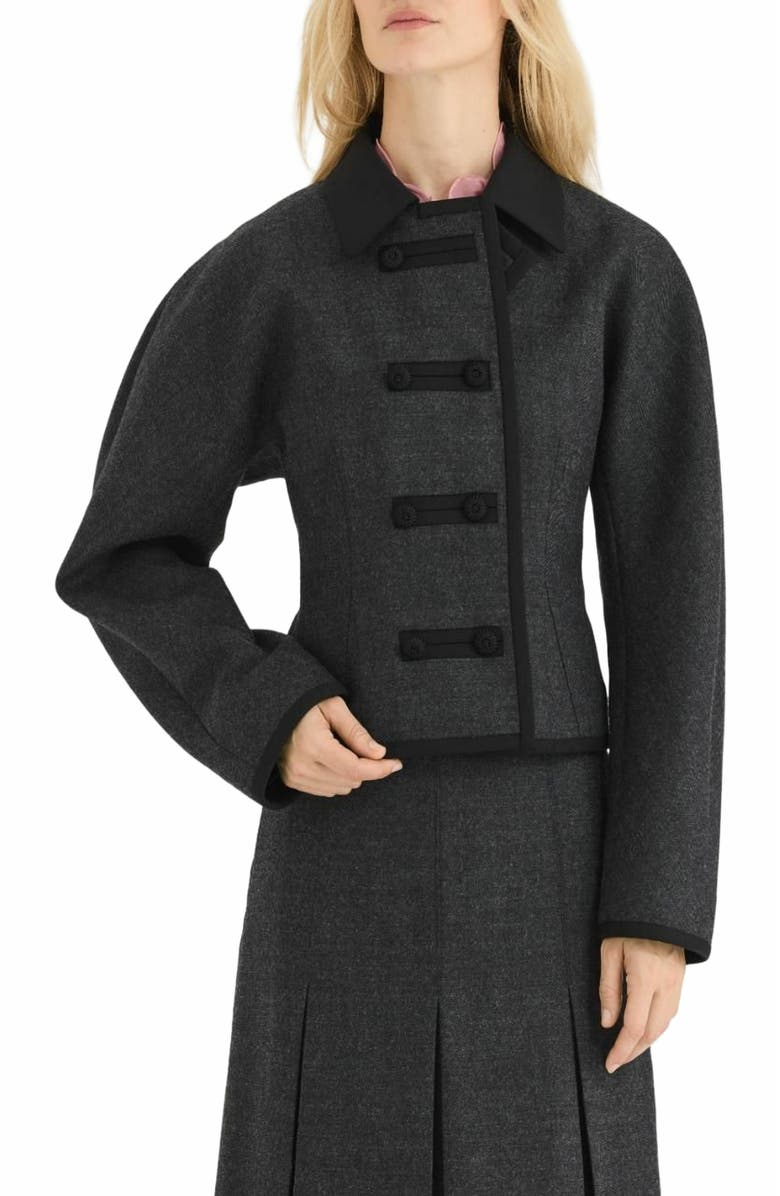 Rebecca Taylor Lucien Jacket, Alternate, color, Charcoal