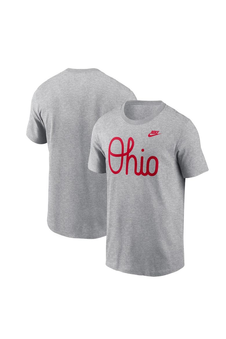 Men's Nike Gray Ohio State Buckeyes Vintage Script T-Shirt, Main, color, Gray