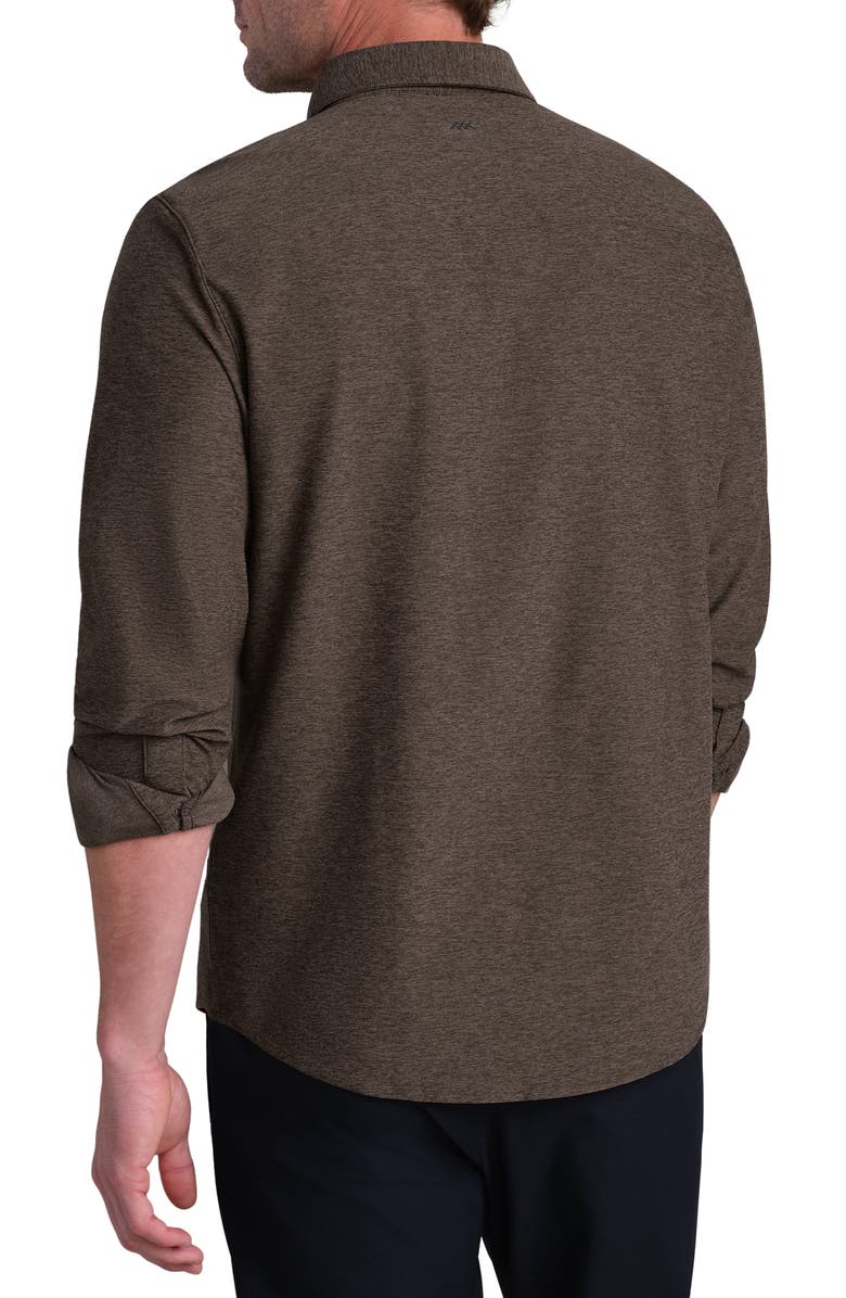 Rhone WFH Knit Button-Up Shirt, Alternate, color, Cafe Noir Heather