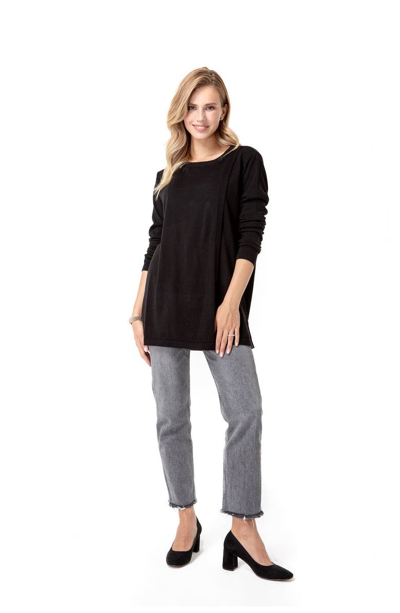 Accouchée Casual Elegance Long Sleeve Maternity/Nursing Knit Top, Main, color,