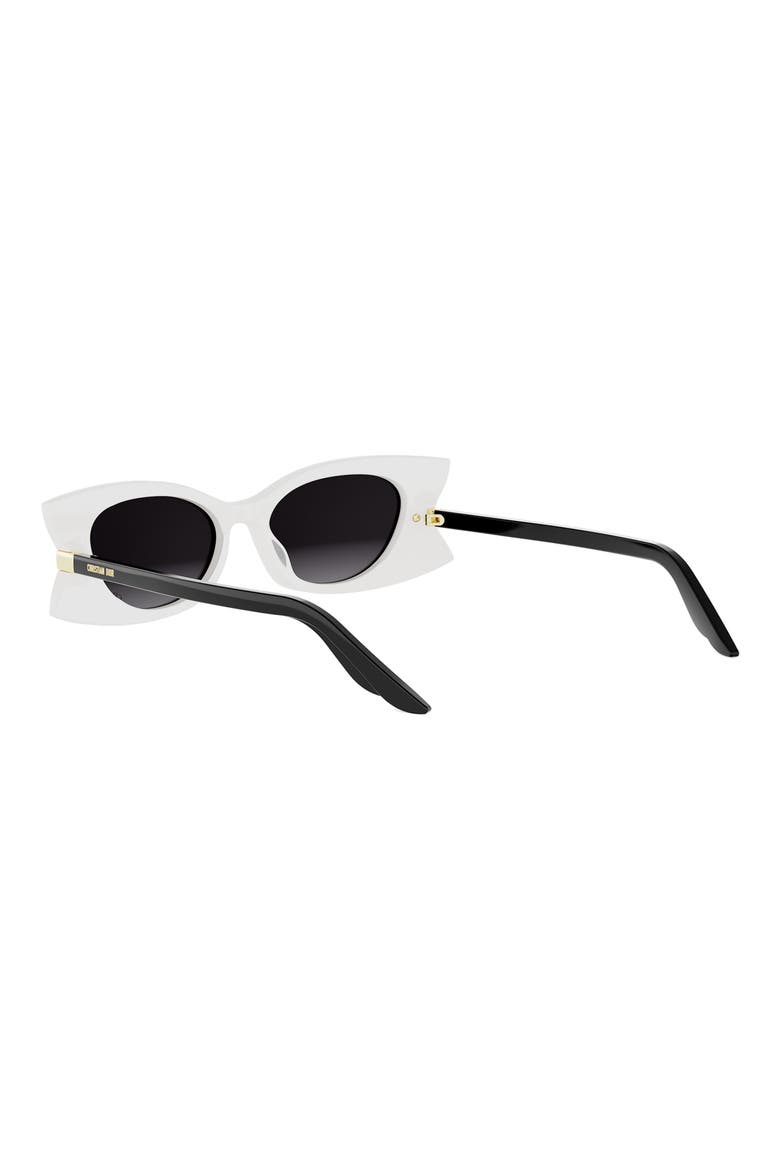 'DiorButterfly S2I 52mm Gradient Butterfly Sunglasses, Alternate, color, IVORY / GRADIENT SMOKE