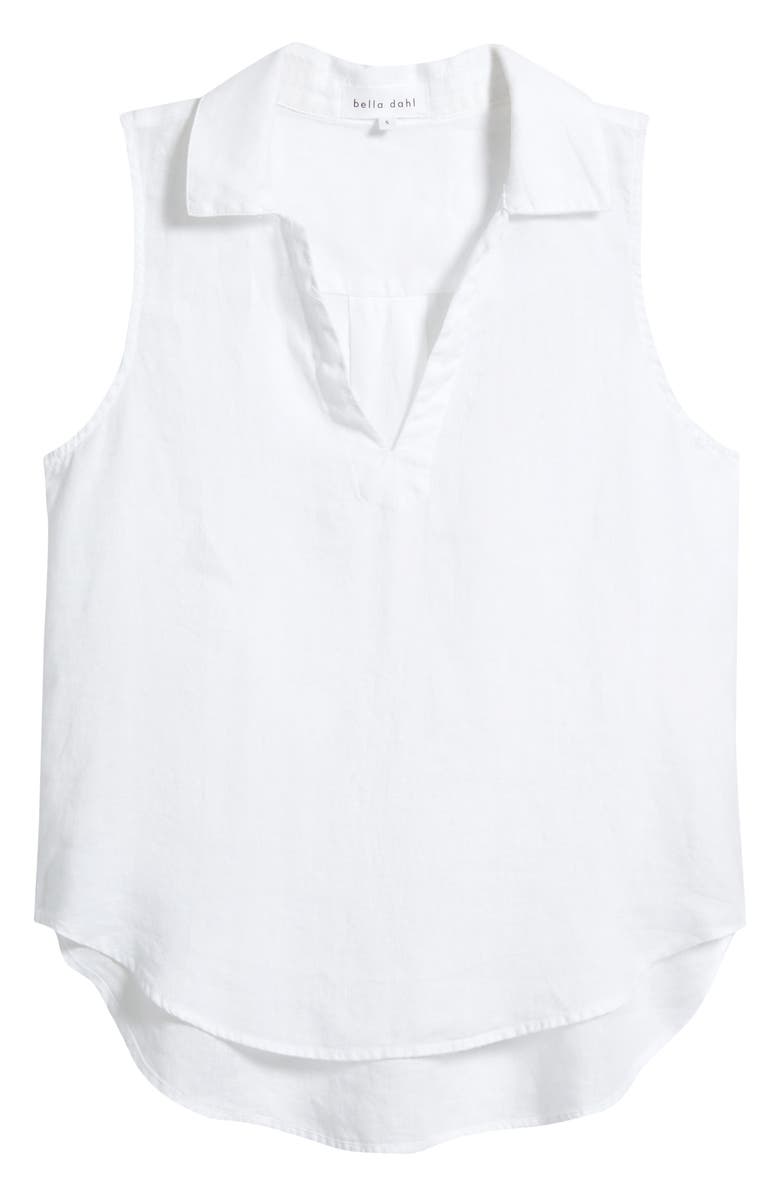 Bella Dahl Sleeveless Linen Top, Alternate, color, White