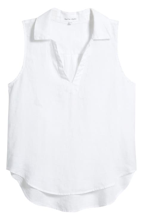 Sleeveless Linen Top