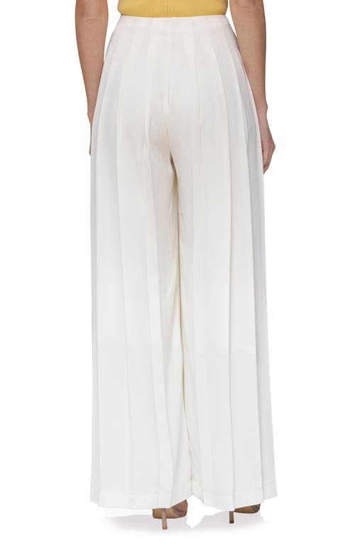 Avec Les Filles High Waist Pleated Wide Leg Pants