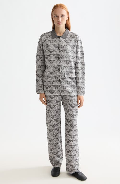 Scotch & Soda Logo Jacquard Sweater Jacket In Gray