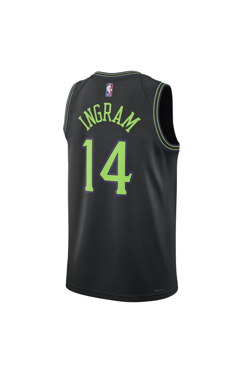 Nike Unisex Nike Brandon Ingram Black New Orleans Pelicans 2023/24 Swingman Jersey - City Edition, Alternate, color,