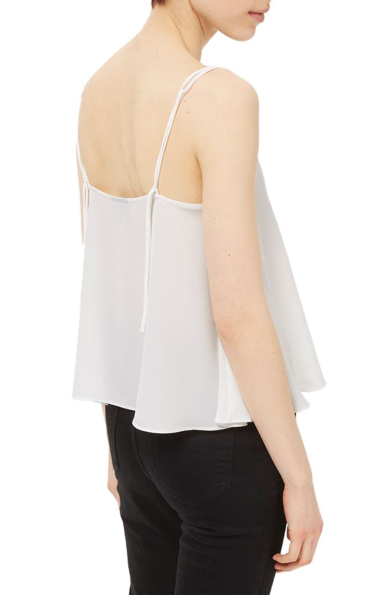 Topshop Rouleau Swing Camisole, Alternate, color, Ivory