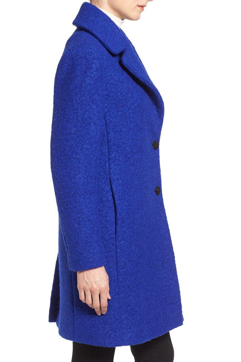 'Tessa' Boiled Wool Blend Coat, Alternate, color, LAPIS BLUE