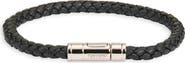TOM FORD Men's Tubular Clasp Braided Leather Bracelet