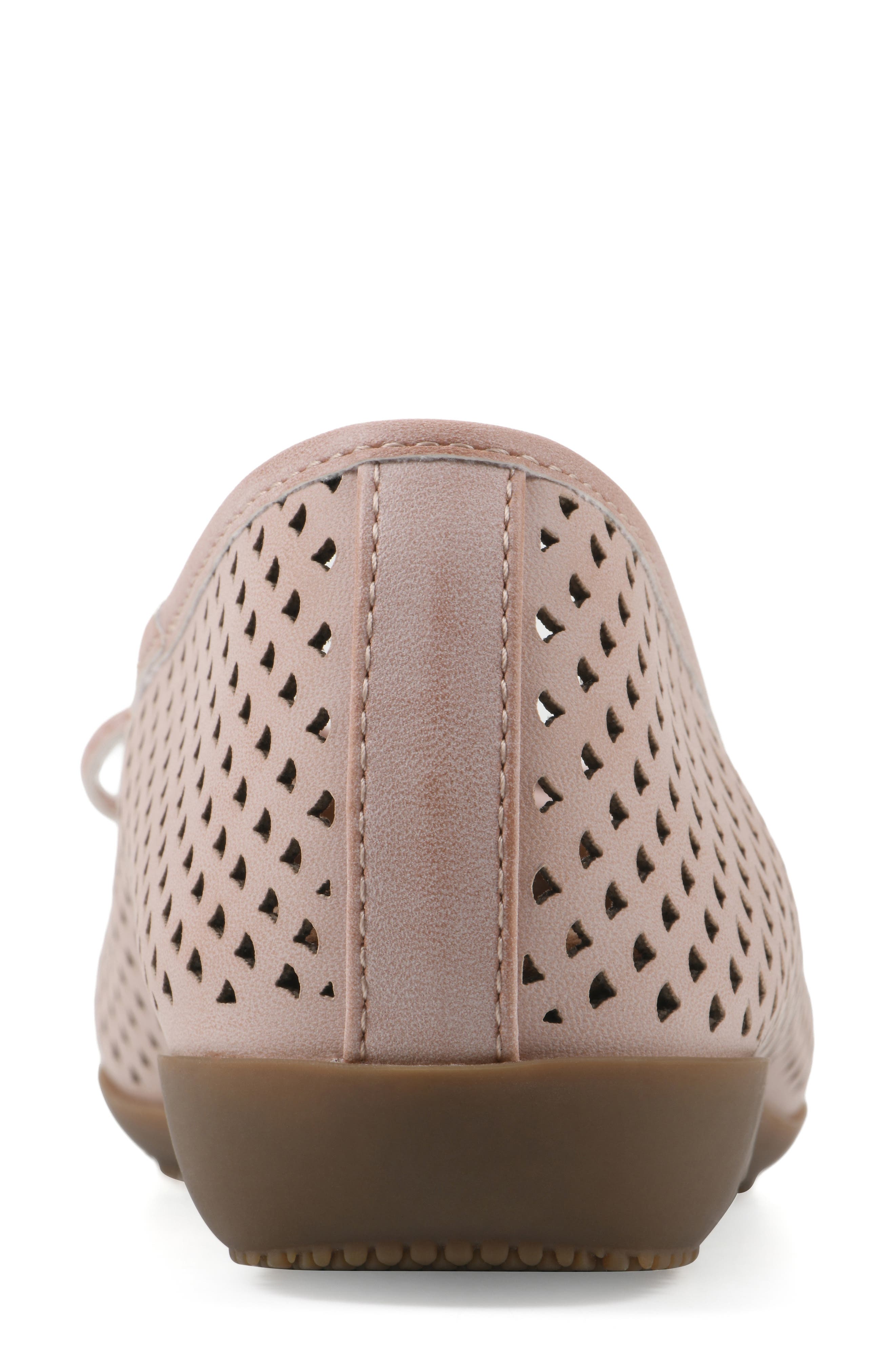 Carris Perforated Ballet Flat, Alternate, color, DUSTY PINK/ SMOOTH