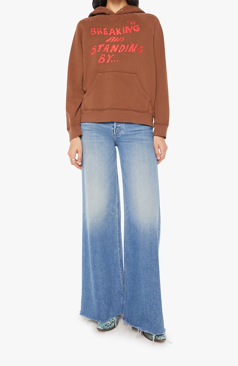 MOTHER Square Relaxed Fit Cotton Graphic Hoodie, Alternate, color, Breaking And Standing By