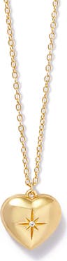 Astley Clarke Gold Mini Heart Locket Necklace