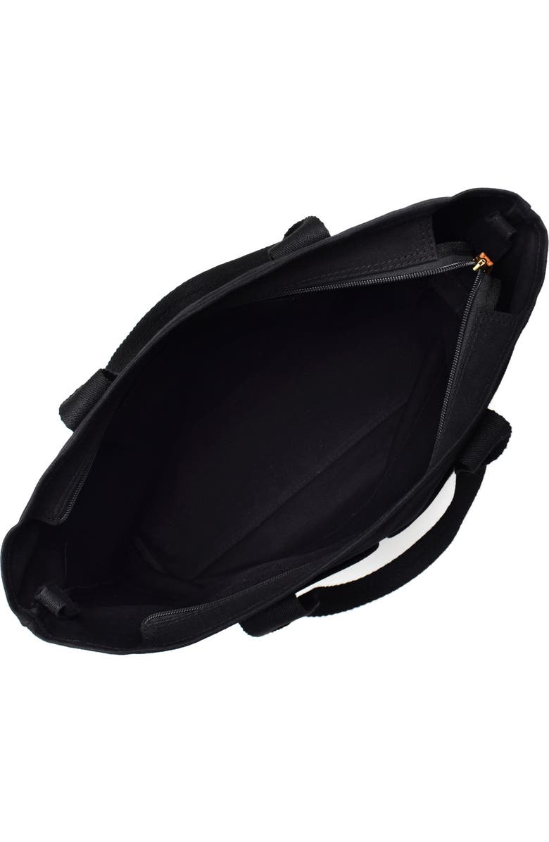 New Amsterdam Leatherworks Ayla Canvas Tote Bag, Alternate, color, Black