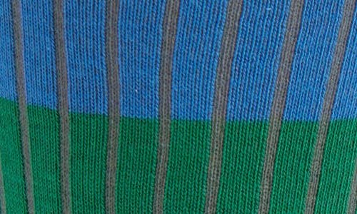 Paul Smith Liam Stripe Cotton Blend Socks In Blue