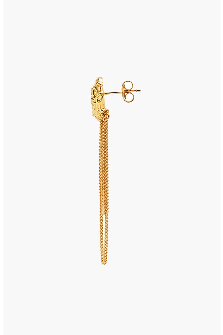 Atagi Face On Chain Stud Earrings In Gold, Alternate, color, Gold