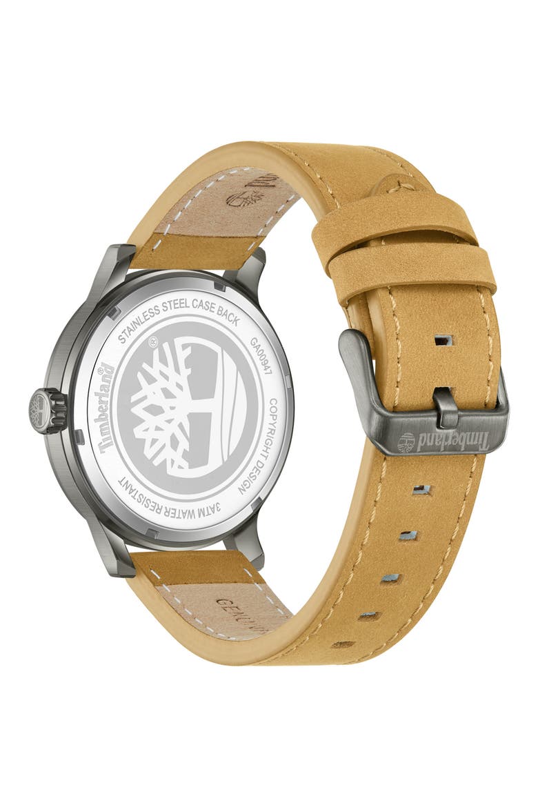 Driscoll Leather Strap Watch, 43mm, Alternate, color, TAN / BROWN LIGHT