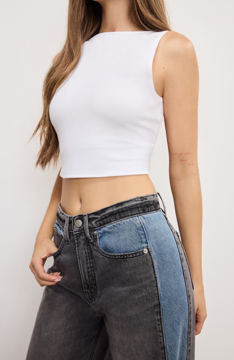 Good American Good Standard Baggy Jeans, Alternate, color, Indigo1000