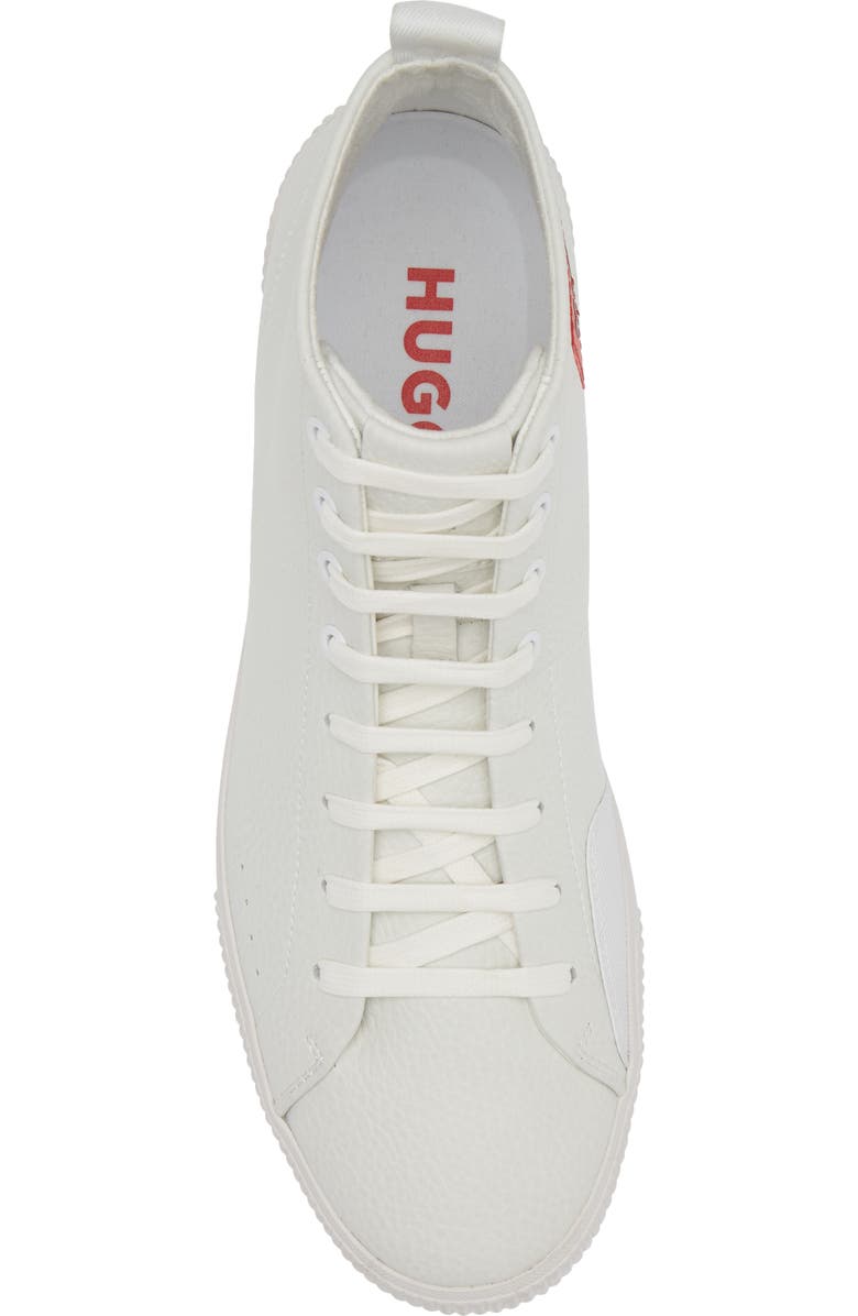 BOSS Zero Hi-Top Leather Sneaker, Alternate, color,