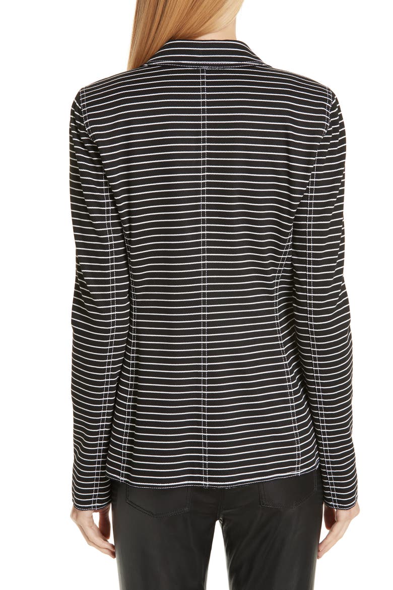 Devin Stripe Blazer, Alternate, color, BLACK/ WHITE