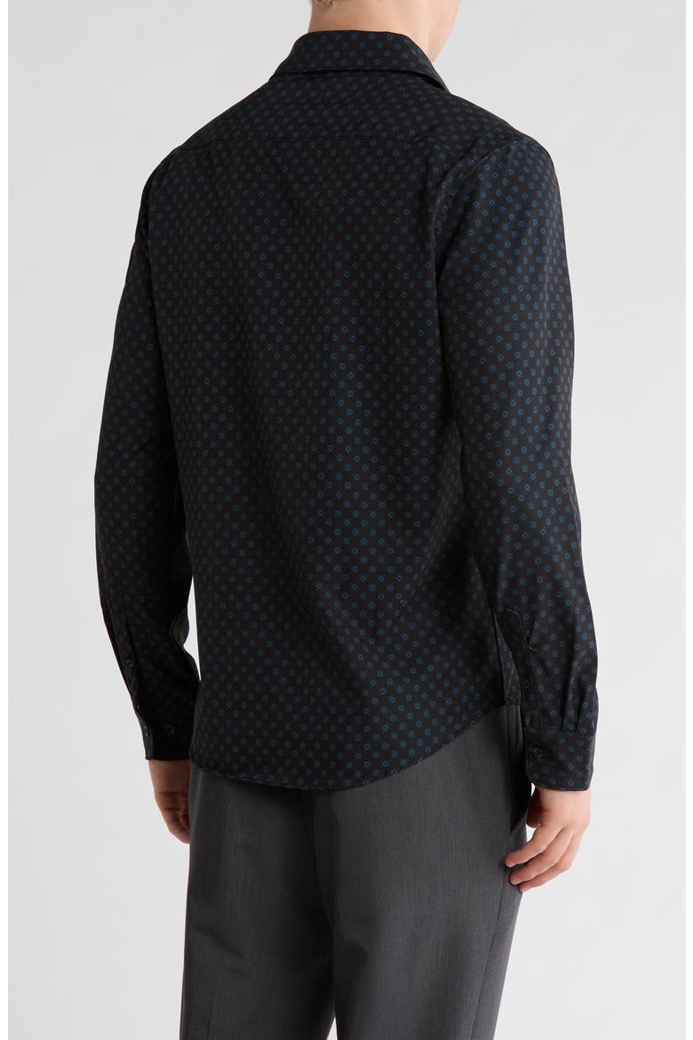 Floral Dress Shirt, Alternate, color, BLACK