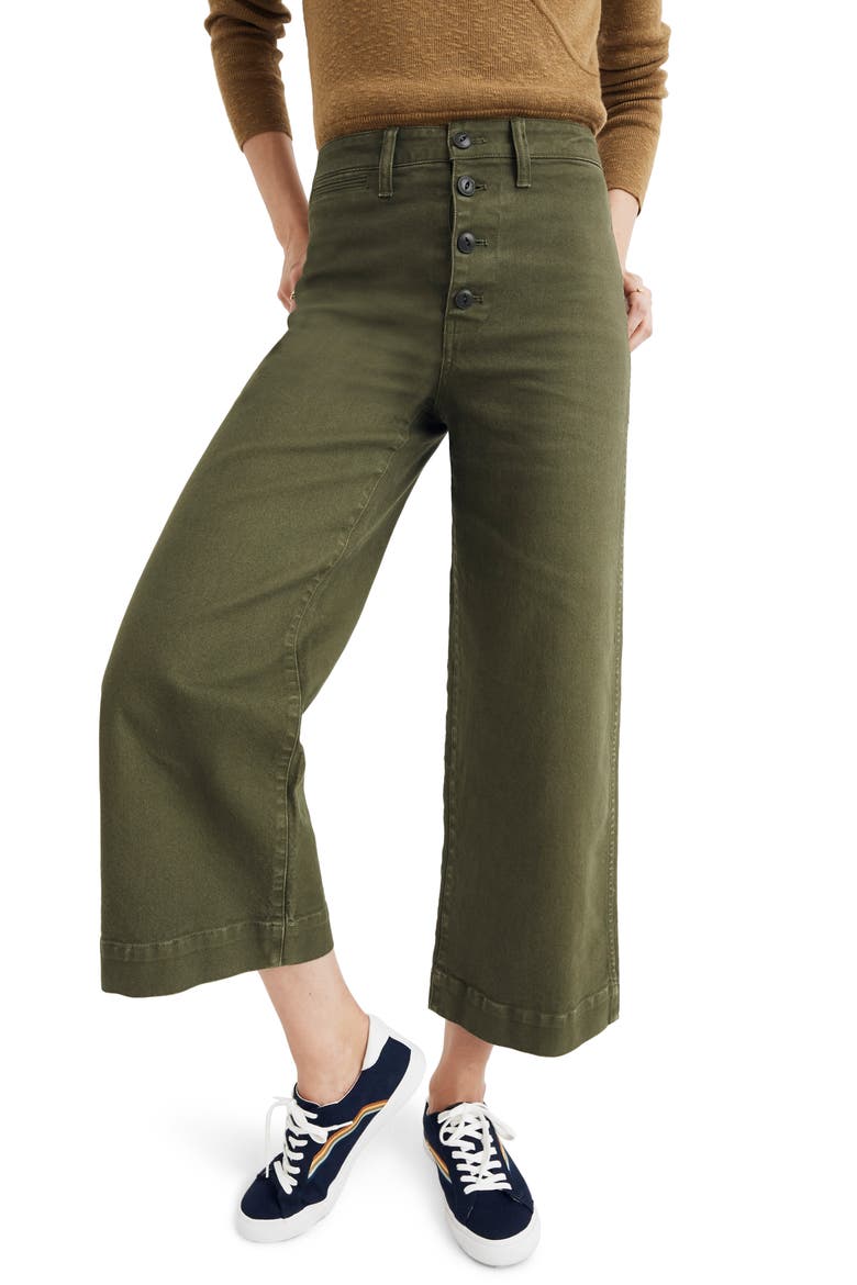 Emmett Crop Wide Leg Pants, Main, color, LODEN