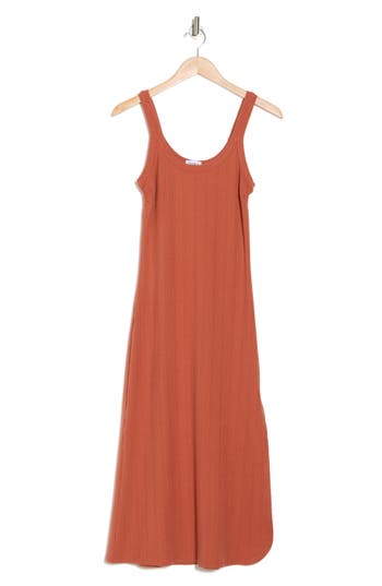 Vitamin A ® West Rib Tank Dress In Copper Brown