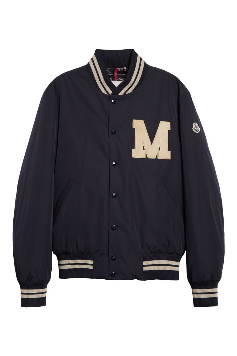 Lateltin Varsity Bomber Jacket, Alternate, color, DARK BLUE