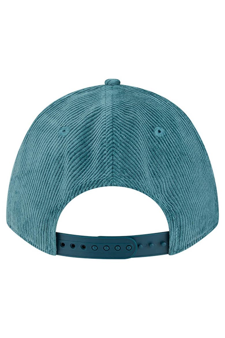 Men's New Era Midnight Green Philadelphia Eagles Cord Corduroy 9FORTY A-Frame Adjustable Hat, Alternate, color, Green