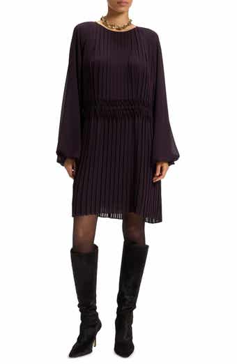Daliette Pleated Long Sleeve Dress