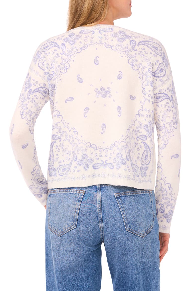 Bandana Crop Sweater, Alternate, color, CLASSIC NAVY