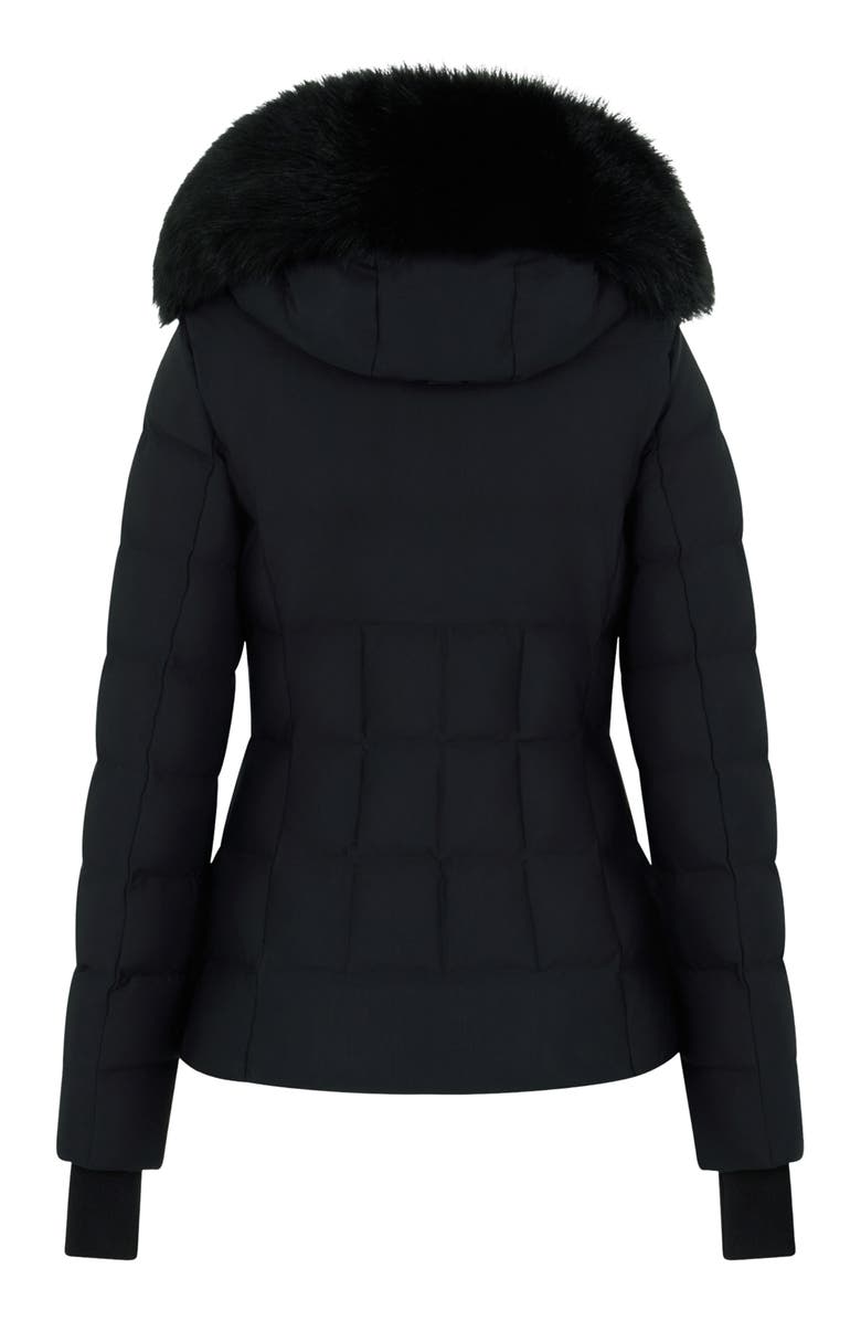 Moose Knuckles Betta Shearling Trim 800 Fill Power Down Water Repellent Jacket, Alternate, color, Black