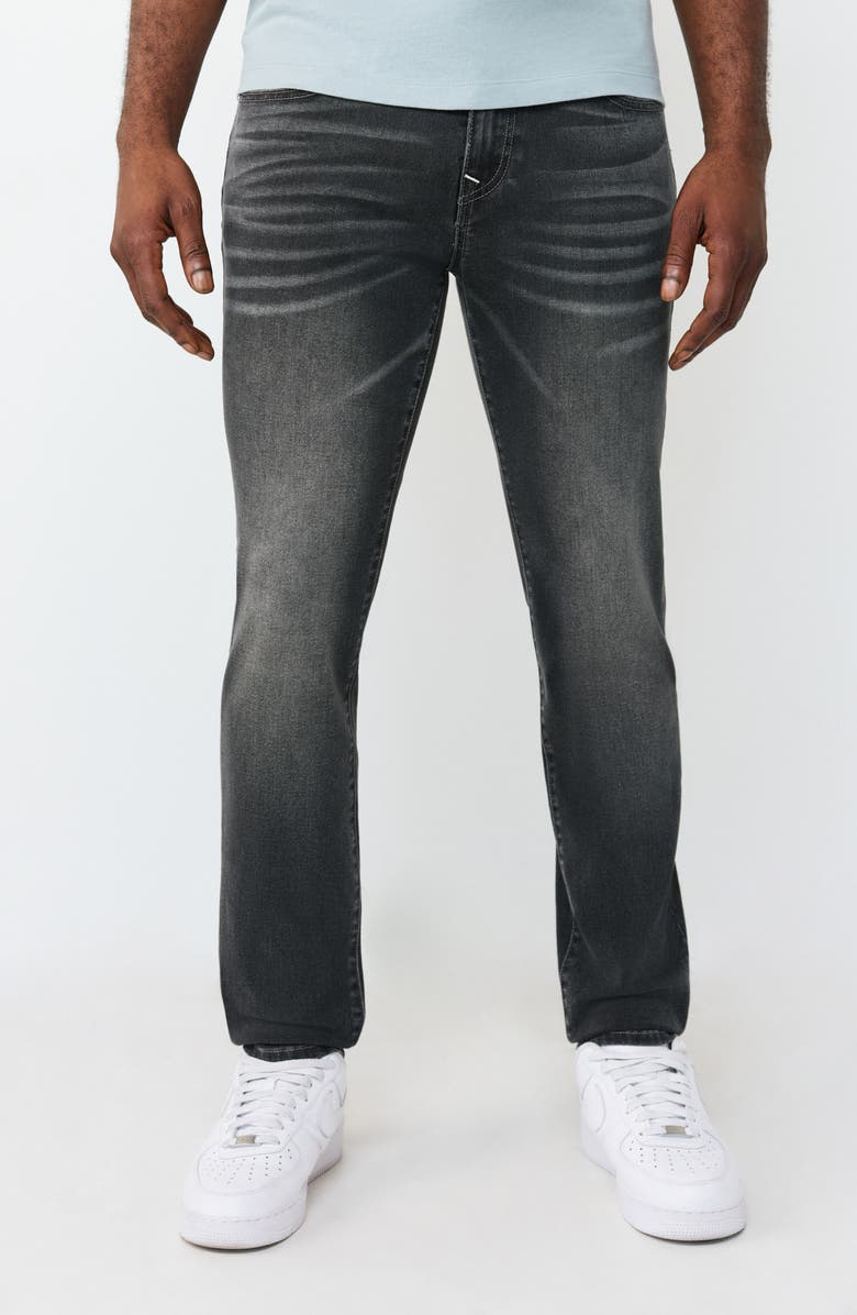 True Religion Rocco Skinny Jeans, Main, color, Grey Gloomy Wash