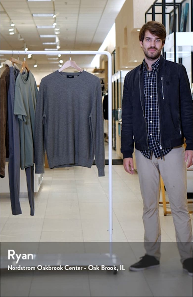 Geometric Jacquard Wool & Cotton Blend Crewneck Sweater, sales video thumbnail