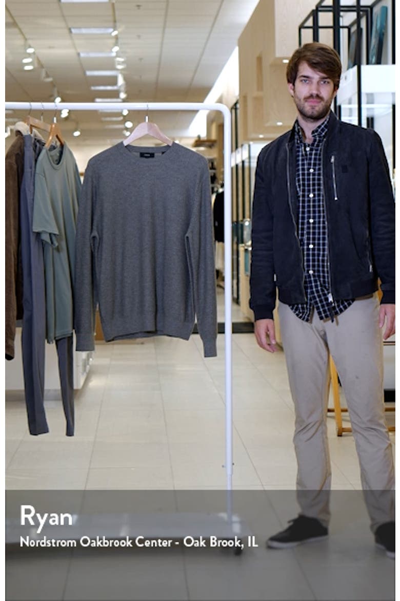 Geometric Jacquard Wool & Cotton Blend Crewneck Sweater video