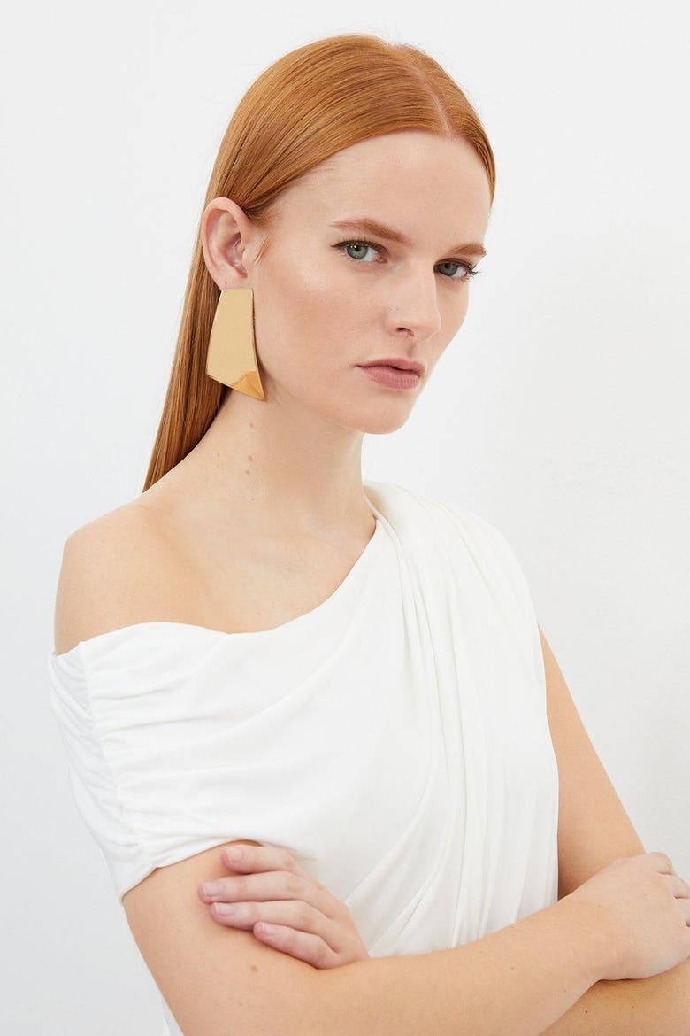 Asymmetric Bodysuit, Alternate, color, Ivory