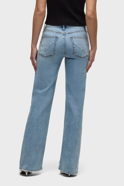 Hudson Petites Rosie High Rise Wide Leg Jeans In Oak