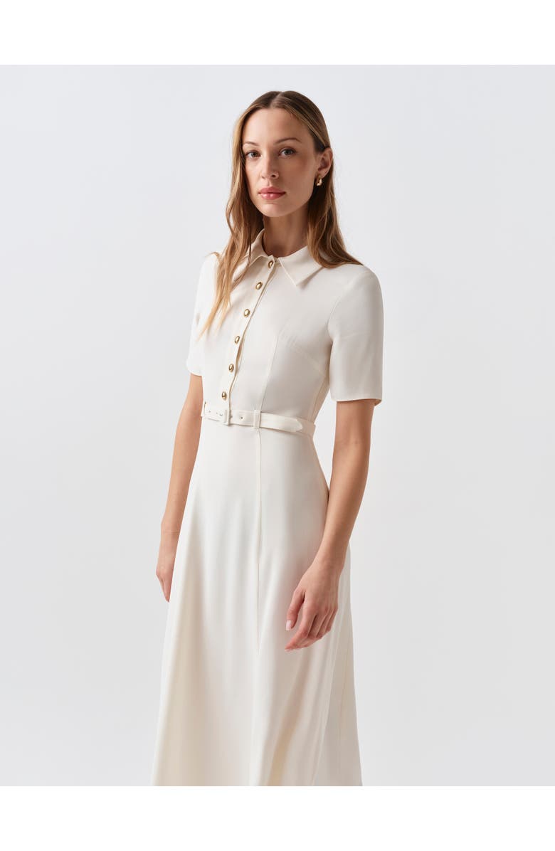 Ghost London Amanda Collared Midi Shirt Dress, Alternate, color, Ivory