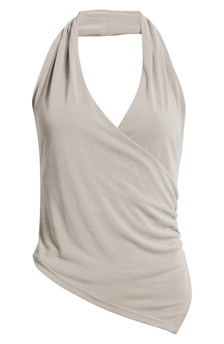 MANGO Toucan Wrap Halter Top, Alternate, color,