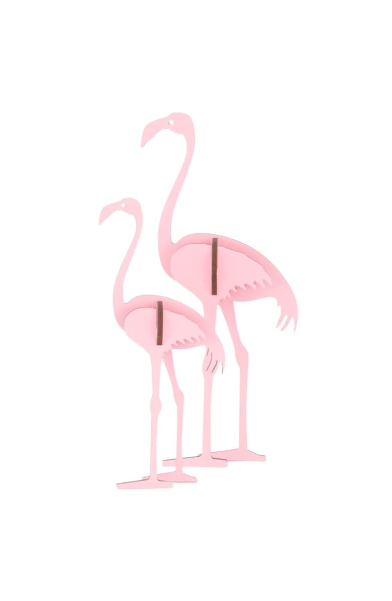 Little & Wood Woodlet Medium Flamingo Pink 3D Wooden Kitset, Alternate, color, Multicolored