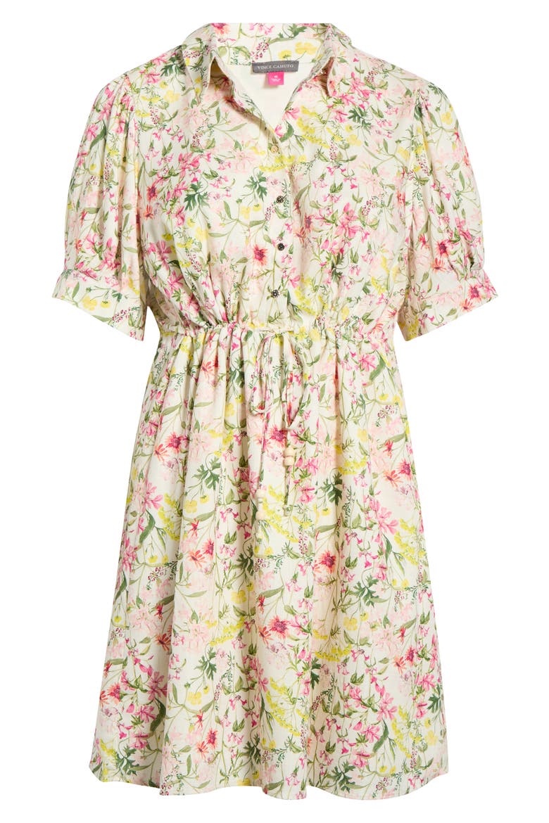 Floral Short Sleeve Shirtdress, Alternate, color, RASPBERRY SORBET