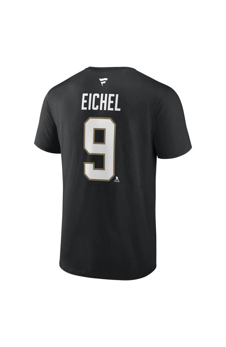 FANATICS Men's Fanatics Branded Jack Eichel Black Vegas Golden Knights Authentic Stack Name & Number T-Shirt, Alternate, color, Black