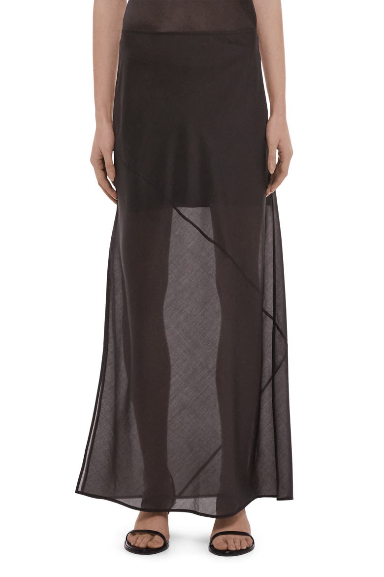 Layered Sheer Skirt, Main, color, BISTRE