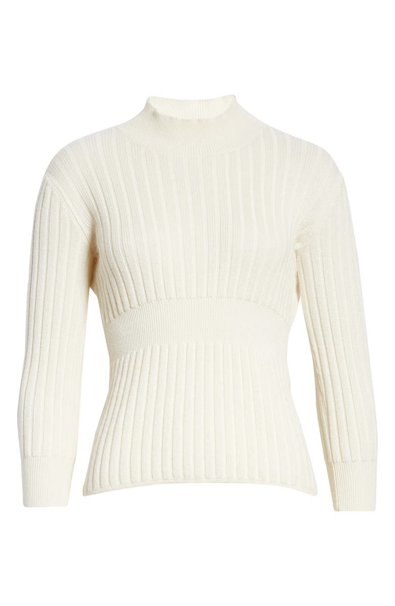 Brock Collection Rib Knit Cashmere & Silk Sweater, Alternate, color, 